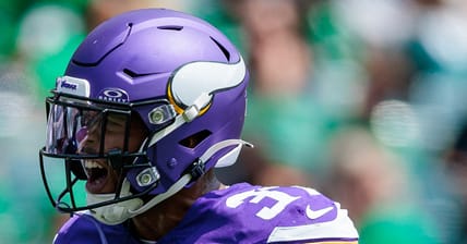 Vikings RB Myles Gaskin in the preseason of 2024.