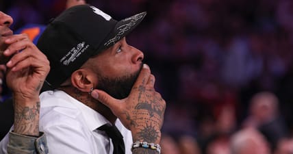 Odell Beckham at the NBA Playoffs in 2025