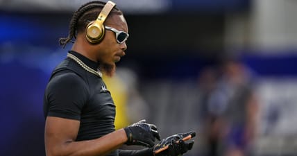 Vikings WR Justin Jefferson at the Los Angeles Chargers in 2025