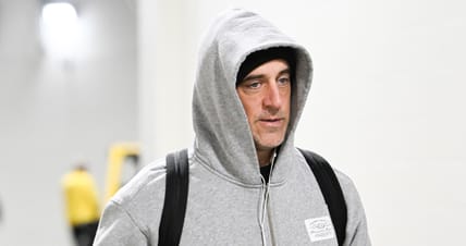 Aaron Rodgers with the Steelers in 2025