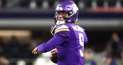 J.J. McCarthy against the Dallas Cowboys in Week 15 of 2025