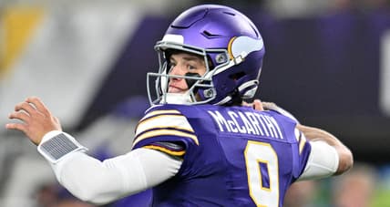 J.J. McCarthy in Week 2 against the Atlanta Falcons