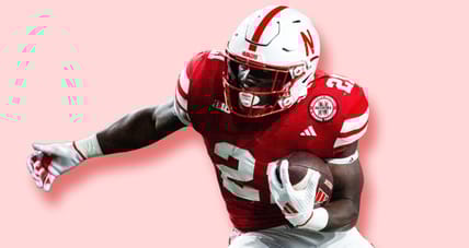 Cornhuskers RB Emmett Johnson in 2024 against the Buffaloes