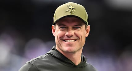 Vikings head coach Kevin O'Connell against the Baltimore Ravens in Week 10 of 2025