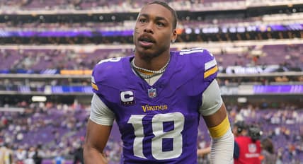 Vikings WR Justin Jefferson against the Commanders in 2025