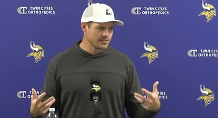 Kevin O’Connell speaks to reporters about injuries and plans after the Vikings’ bye week.