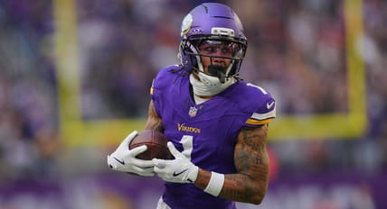 Vikings WR Jalen Nailor against the Bears in 2025