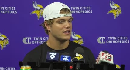 J.J. McCarthy speaks at Vikings minicamp after missing rookie season due to injury.