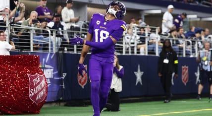 Vikings WR Justin Jefferson at Dallas in 2025