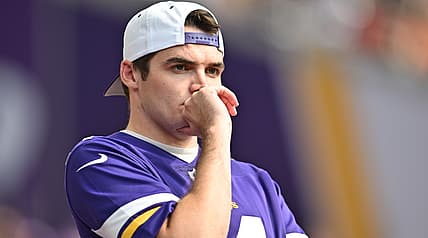 Vikings fan reacts during a home game against the Buccaneers.