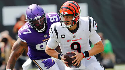 Bengals QB Joe Burrow gainst the Vikings in 2021