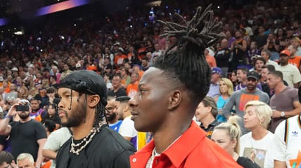 Cardinals QB Kyler Murray in 2023 at the NBA Playoffs.