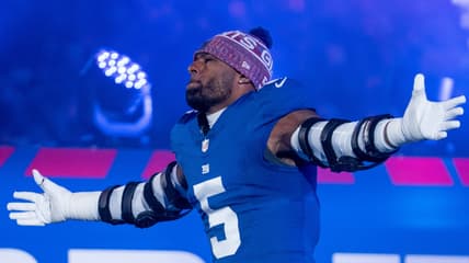 Giants OLB Kayvon Thibodeaux in 2025 against the Eagles