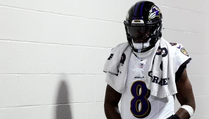 Ravens QB Lamar Jackson in Week 18 of 2025