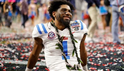 Ole Miss De'Zhaun Stribling at the Sugar Bowl in 2026.