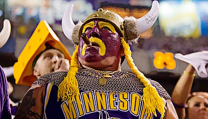 Vikings fan Syd Davy watches during a 2012 game vs. Packers at the Metrodome.