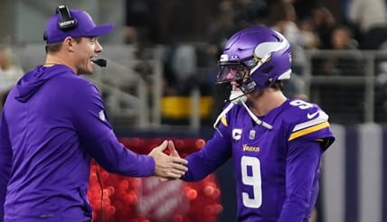 Kevin O'Connell and J.J. McCarthy in Week 15 of 2025