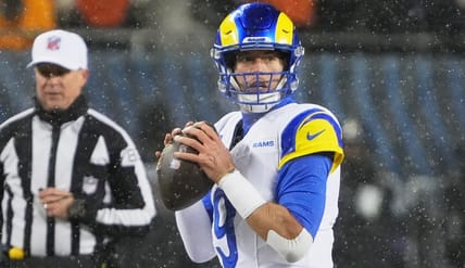 Rams QB Matthew Stafford against the Bears in the 2025 playoffs