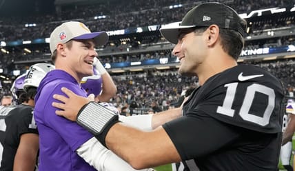 Kevin O'Connell and Jimmy Garoppolo in 2023