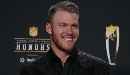 Former Vikings TE Kyle Ruolph at a 2023 award ceremony