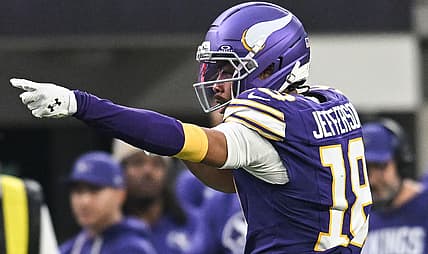 Vikings WR Justin Jefferson in Week 18 of 2025