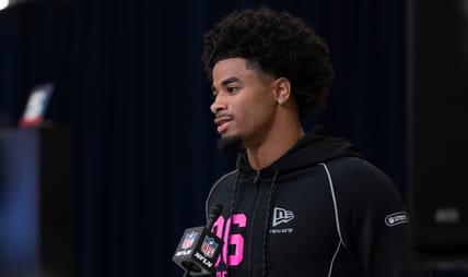 LSU CB Mansoor Delane at the 2026 NFL Combine