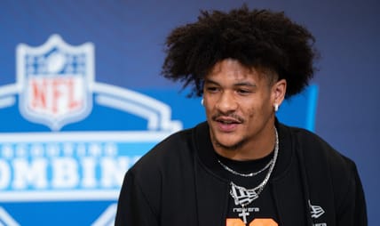 Washington WR Denzel Boston at the NFL Combine in 2026