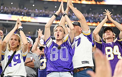 Vikings fans fill U.S. Bank Stadium during a game against the Falcons
