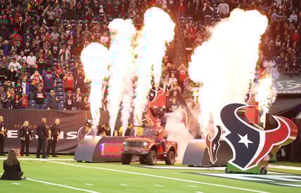 Introductions at a Houston Texans game