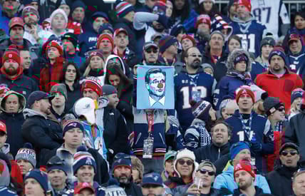 Patriots fans in 2017 at Gilette Stadium