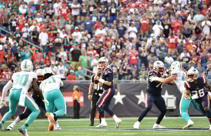 Patriots QB Mac Jones as a rookie in 2021