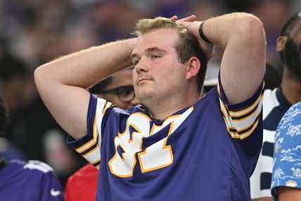 Vikings fans dismayed in the stands during a 2023 home game against the Chargers.