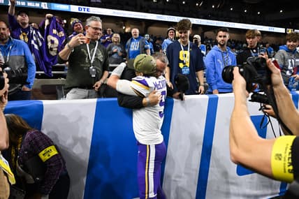 Vikings QB J.J. McCarthy against the Lions in October 2025