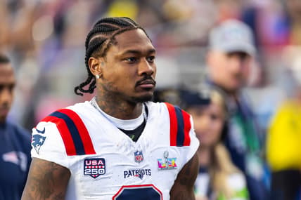 Patriots wide receiver Stefon Diggs during Super Bowl LX against the Seattle Seahawks at Levi’s Stadium.