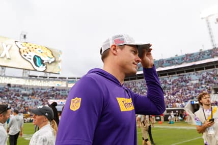 Vikings head coach Kevin O'Connell at the Jaguars in 2024