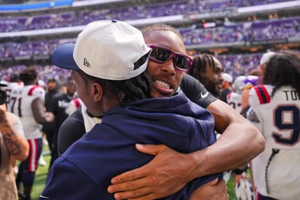 Justin Jefferson and Stefon Diggs in 2025 at U.S. Bank Stadium