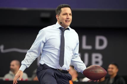 Adam Schefter on field during Pro Bowl Games at Allegiant Stadium