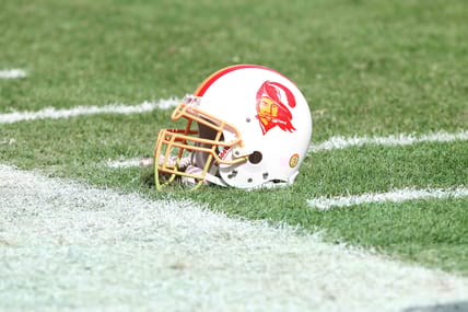 A Tampa Bay Buccaneers helmet in 2011.