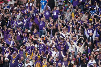 Minnesota Vikings fans in London for Week 5 of the 2025 season.