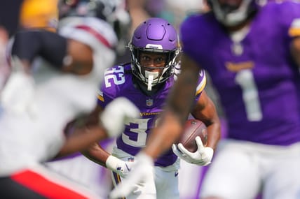 Vikings RB Ty Chandler in the 2025 preseason.