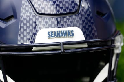 Seattle Seahawks helmet in the 2025 preseason.