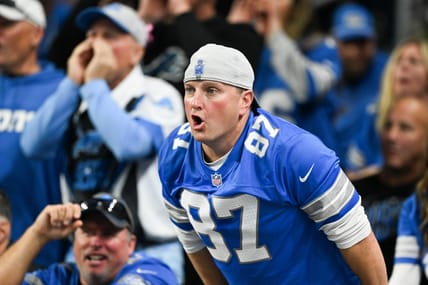 Detroit Lions fan watching Vikings at Lions in November 2025.