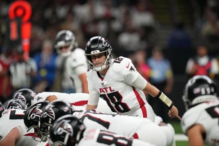 Atlanta Falcons quarterback Kirk Cousins lines up at the line of scrimmage against the New Orleans Saints at Caesars Superdome.
