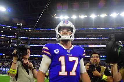 Bills QB Josh Allen in 2022 against the Rams.