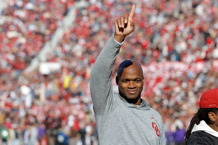 Adrian Peterson at an Oklahoma game in 2023