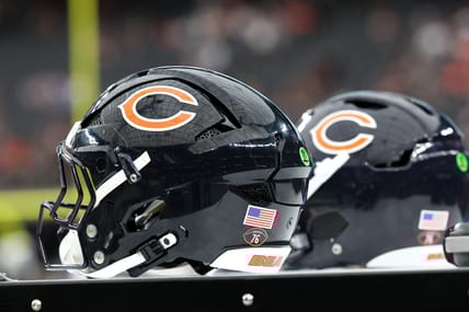 Chicago Bears helmets in 2025 agains the Raiders