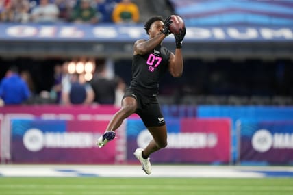 Stephen F. Austin CB Charles Demmings at the 2026 NFL Combine