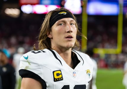 Jaguars QB Trevor Lawrence in 2025 against the Cardinals.