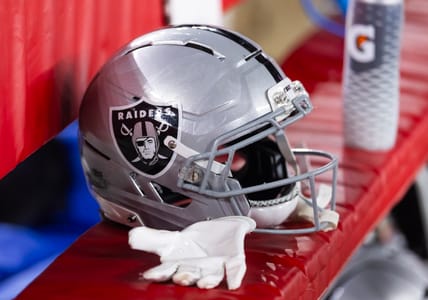 Raiders Helmet in the 2025 preseason.