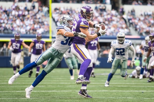 Kyle Rudolph at Cowboys 11/3/13